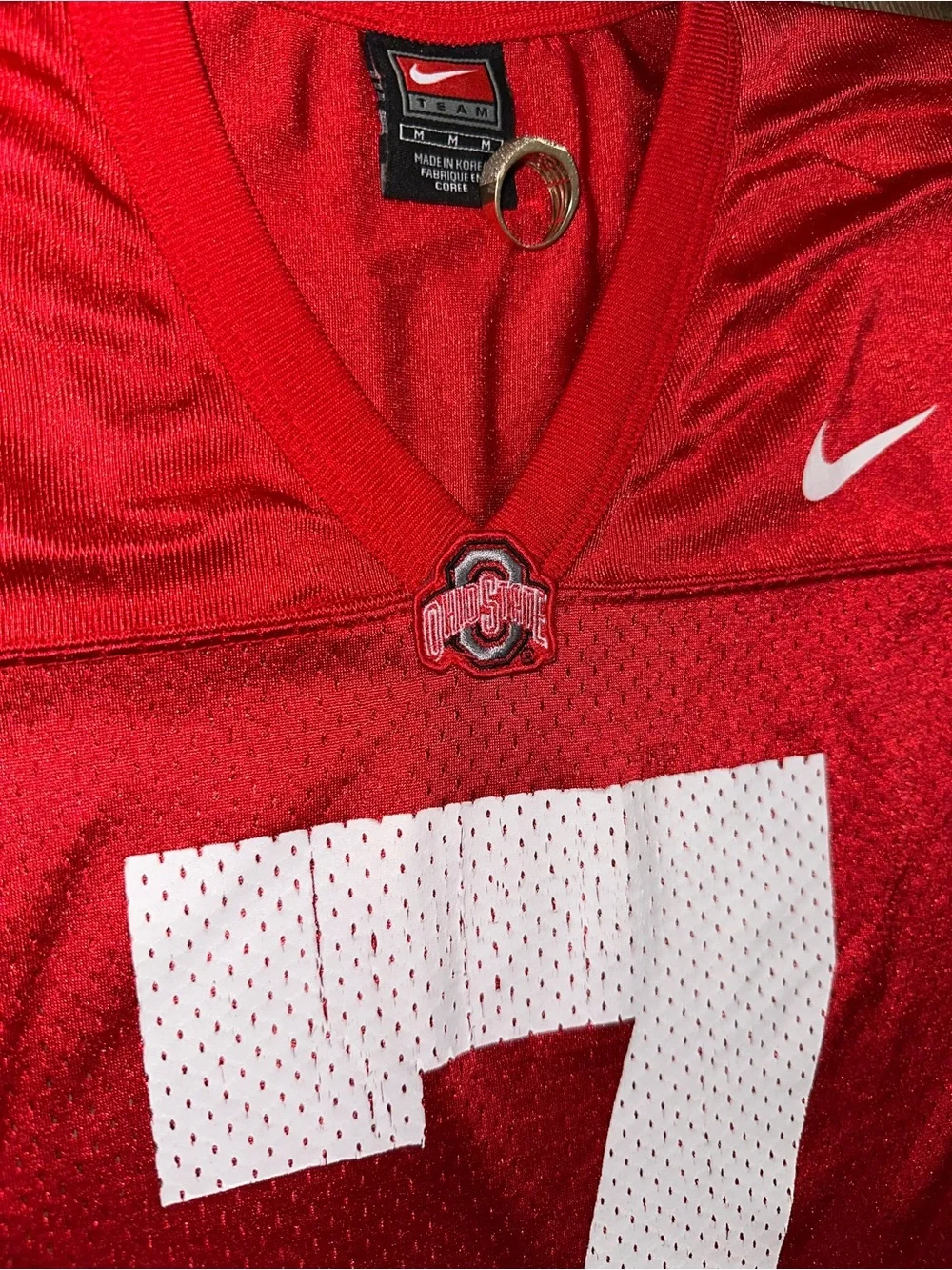 Vintage Ohio State Buckeyes NCAA Nike team football jersey #7 red mens medium